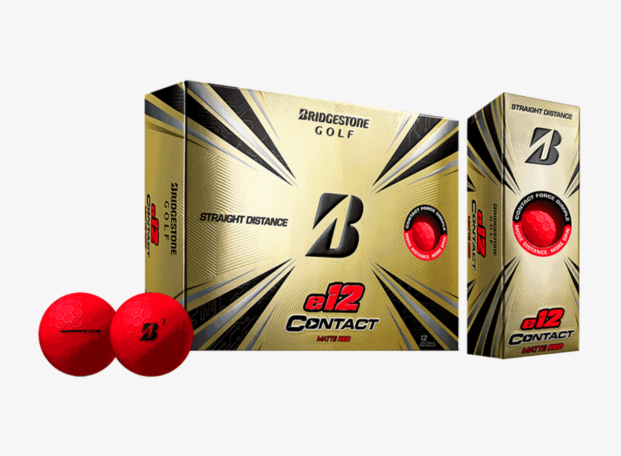 Bridgestone e12 Contact Matte Red golf balls