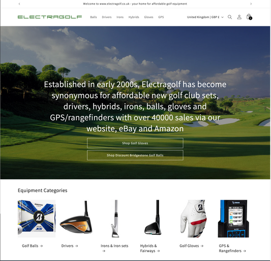 New website for electragolf.co.uk
