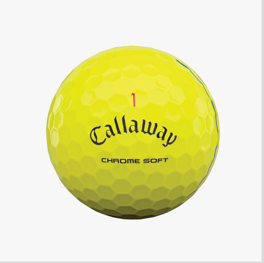 Callaway Chrome Soft X 17 golf ball yellow dozen