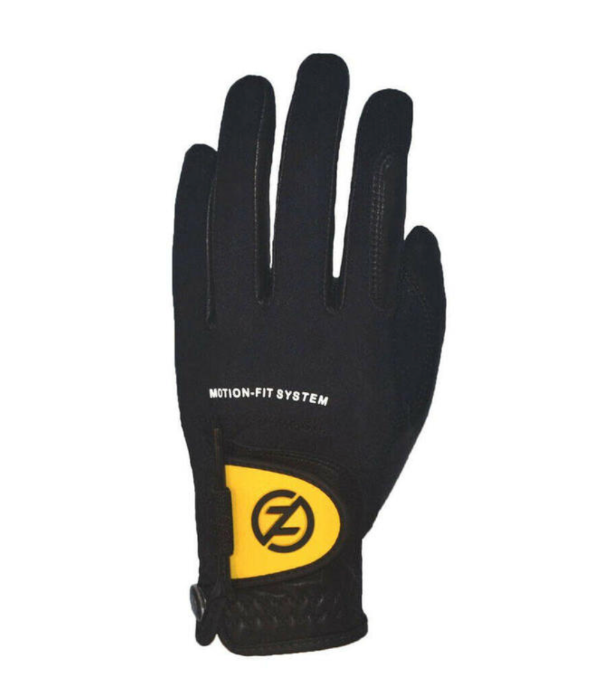 Zero Friction black+yellow golf glove