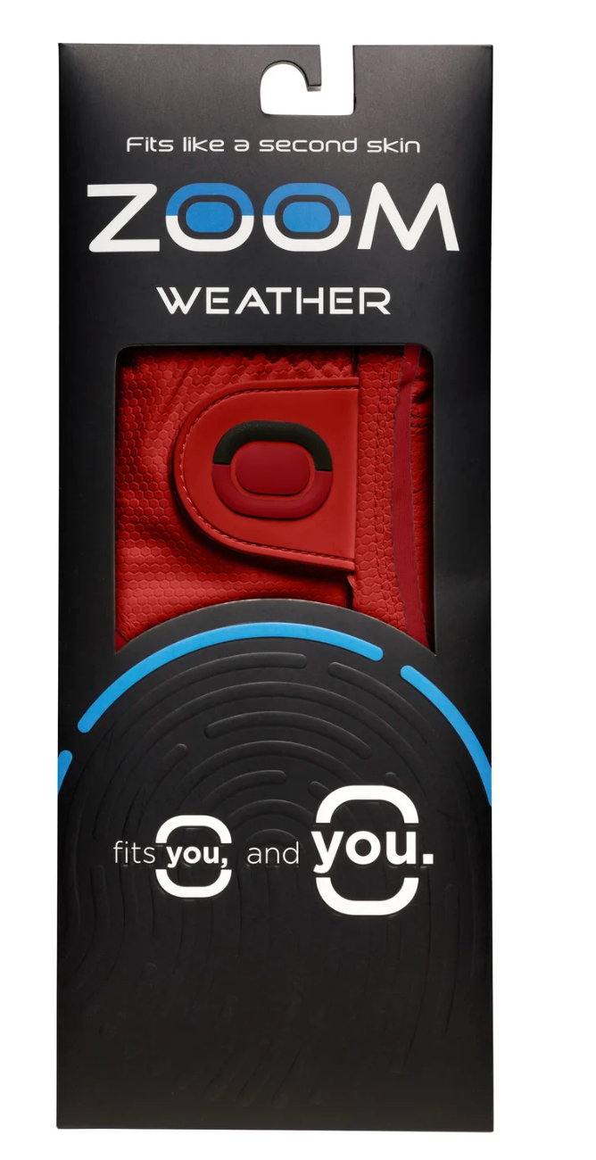 Zoom Weather red golf glove